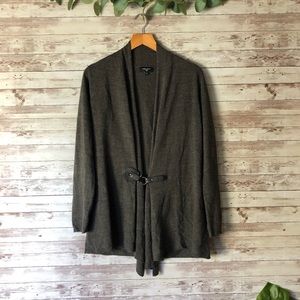Colour Works Buckle Front Cardigan gray size small